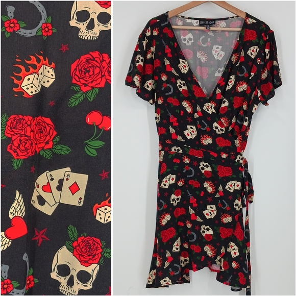 Current Mood Dresses & Skirts - Current Mood Rockabilly Baby Wrap Dress